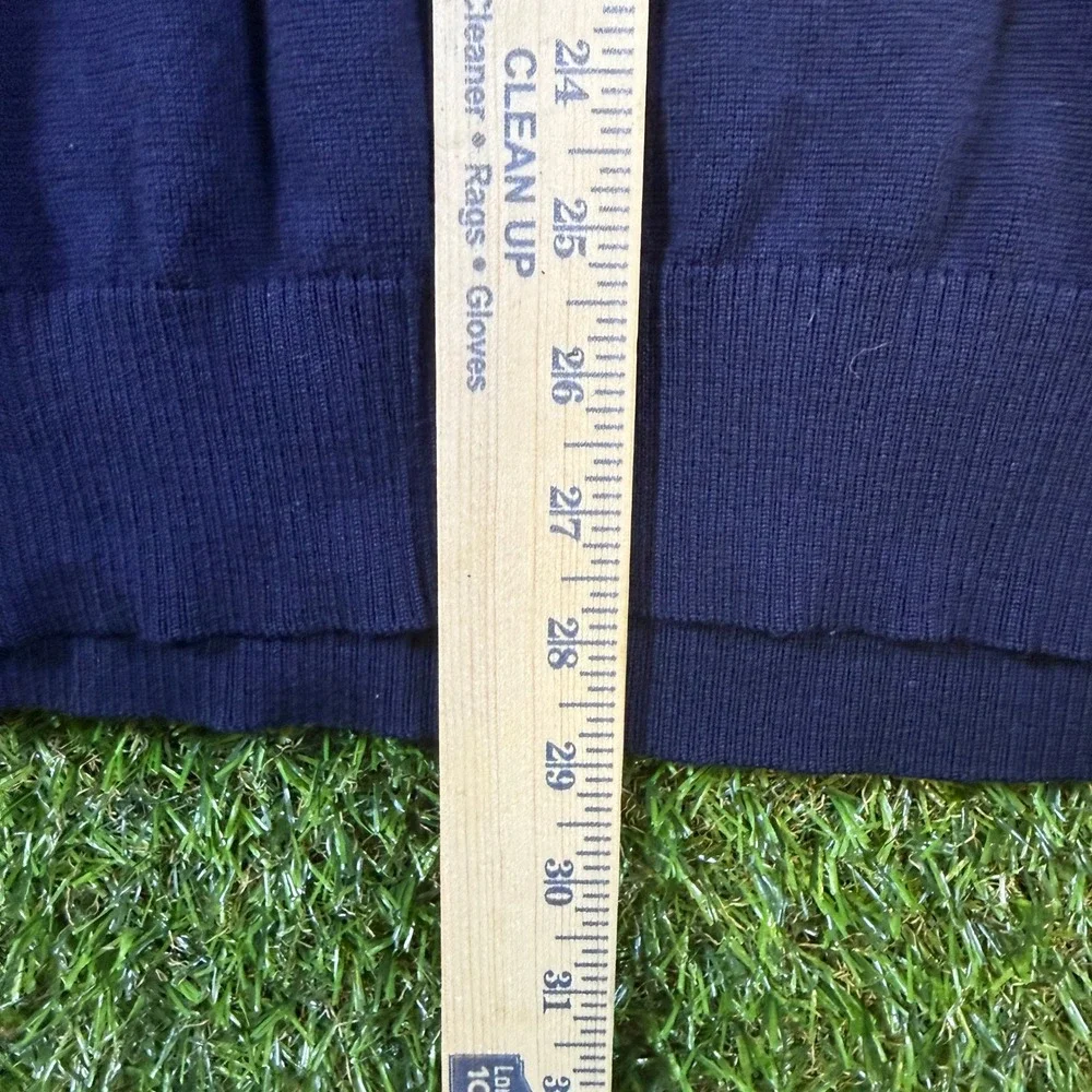 Charles Tyrwhitt Mens XL Navy Blue Mock Neck Button Sweater Jermyn Street London